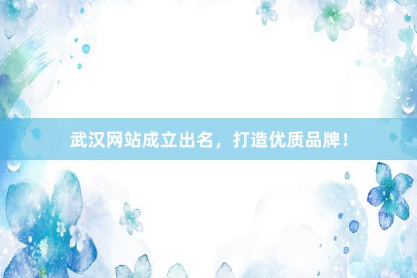 武汉网站成立出名，打造优质品牌！