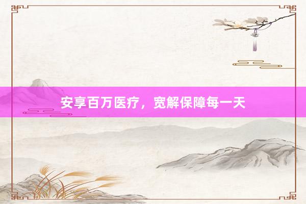 安享百万医疗，宽解保障每一天
